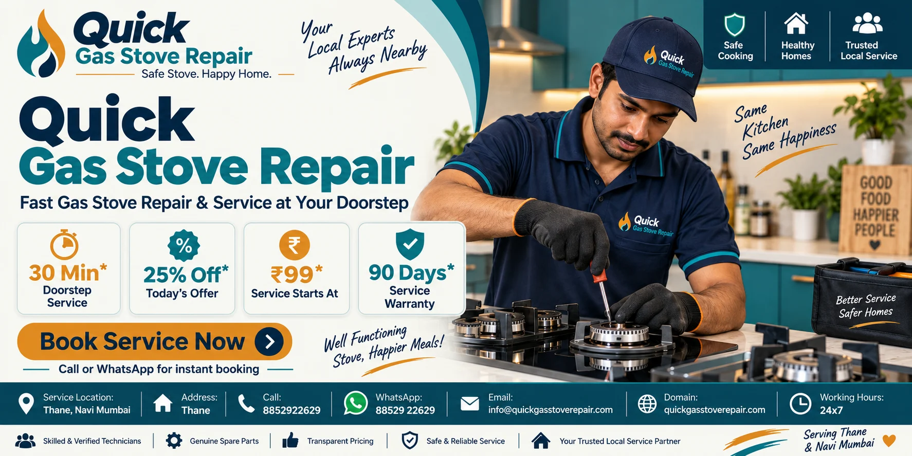 Quick Gas Stove Repair service banner